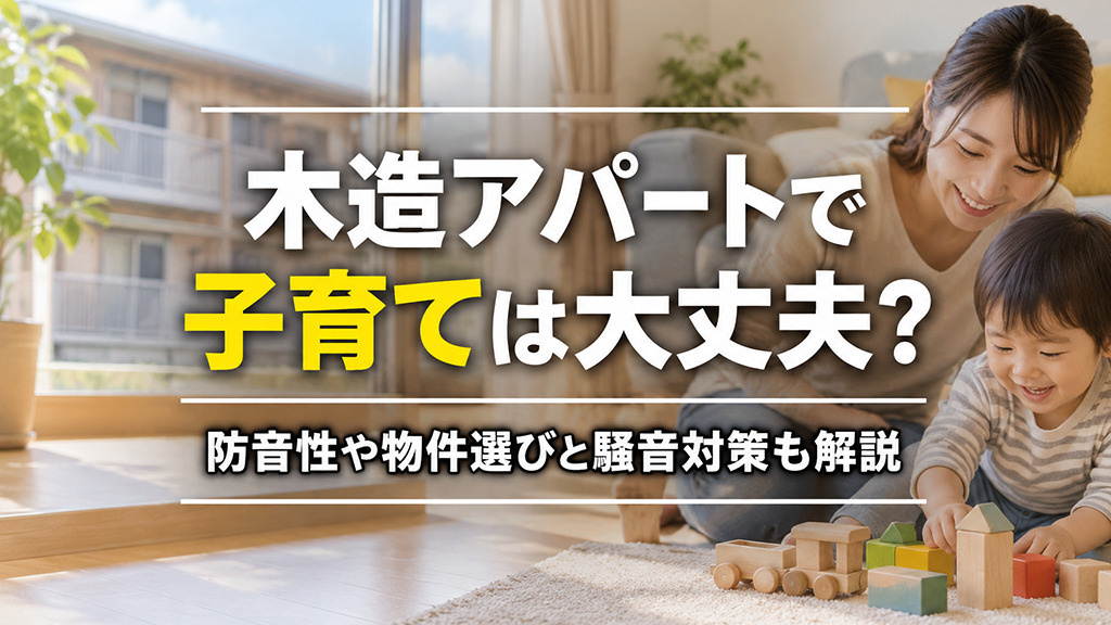 木造アパートで子育ては大丈夫？防音性や物件選びと騒音対策も解説