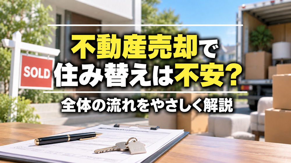 不動産売却で住み替えは不安？全体の流れをやさしく解説の画像