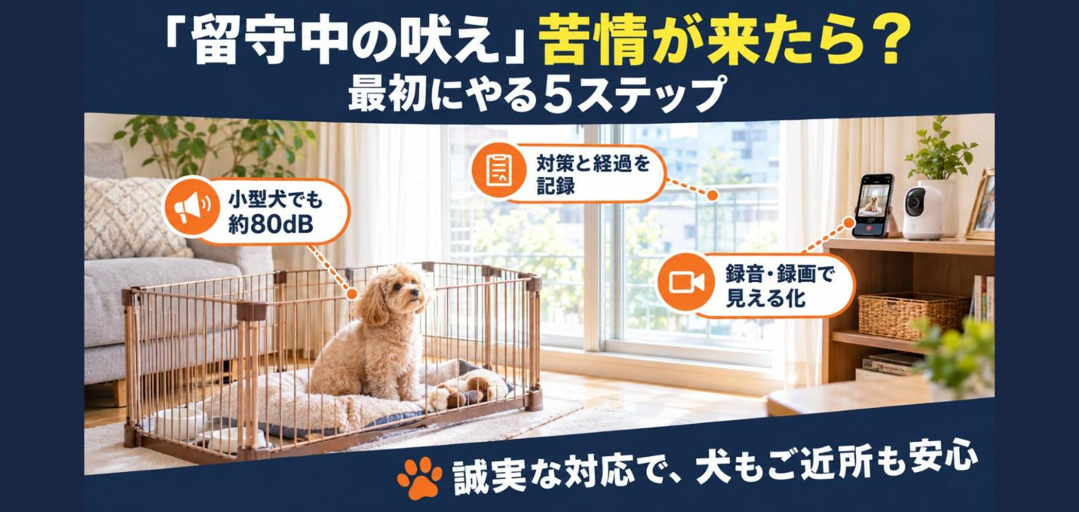 留守中に犬が吠えていたと言われたら？賃貸で最初にやる5ステップと、契約解除になる境目【データで検証】の画像