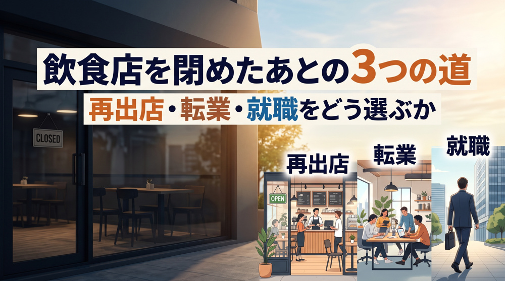 「閉店のあと」再出店・転業・就職の3つの道の画像