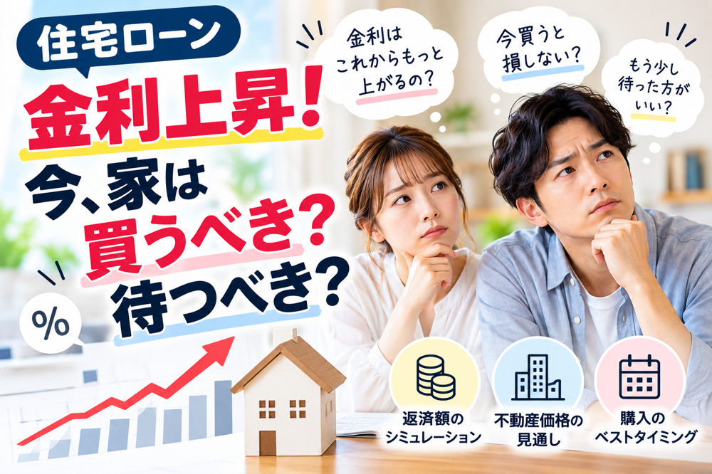 住宅ローン金利上昇で家は買うべき？待つべき？2026年の購入判断を解説の画像