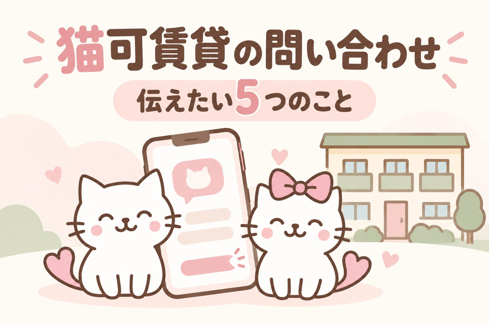福岡の猫可賃貸｜問い合わせで伝えたい5つのことと例文の画像