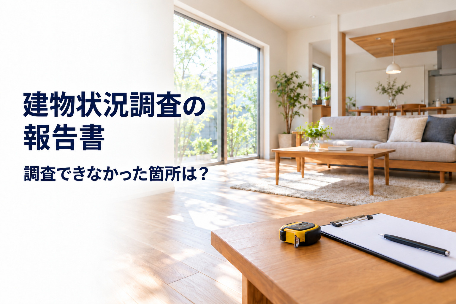 建物状況調査の報告書で「調査できなかった箇所」があったら。契約前に整理する確認メモの画像