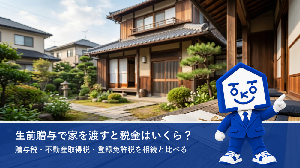 生前贈与で家を渡すと税金はいくら？相続との比較の画像