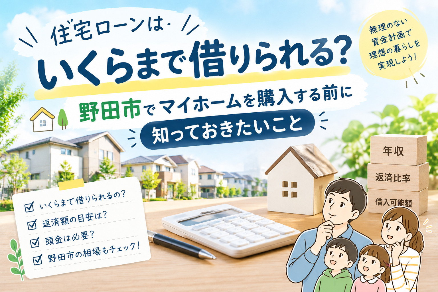 住宅ローンはいくらまで借りられる？の画像