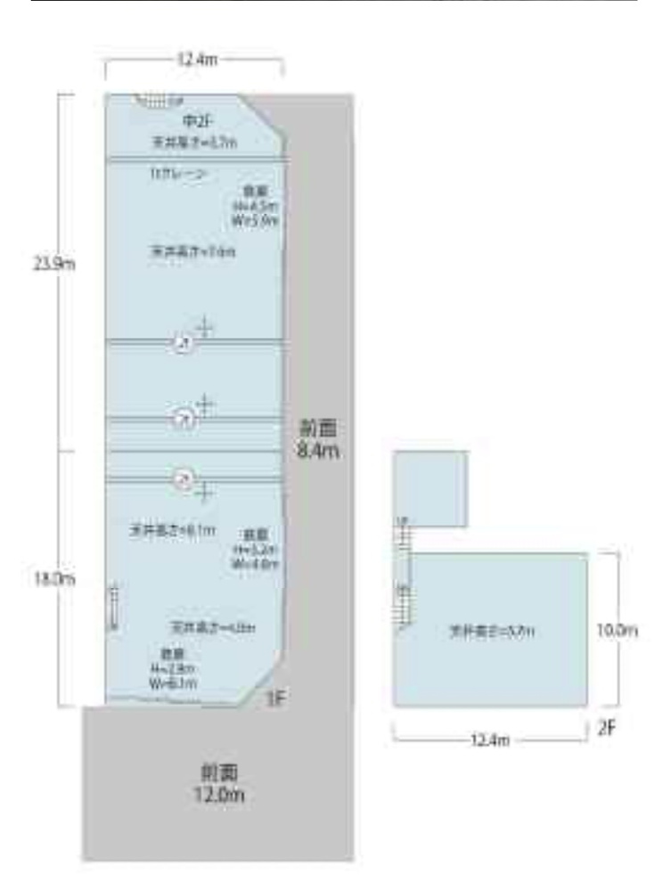 貴重！北区大淀中エリア！貸倉庫約200坪！の画像