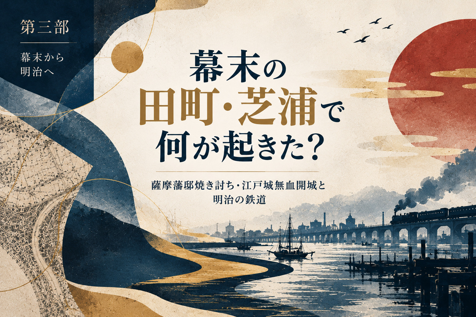 幕末の田町・芝浦で何が起きた?|薩摩藩邸焼き討ち・江戸城無血開城と明治の鉄道の画像