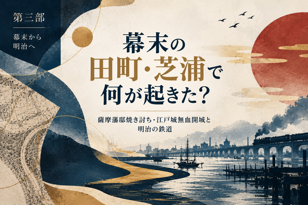 幕末の田町・芝浦で何が起きた？｜薩摩藩邸焼き討ち・江戸城無血開城と明治の鉄道の画像