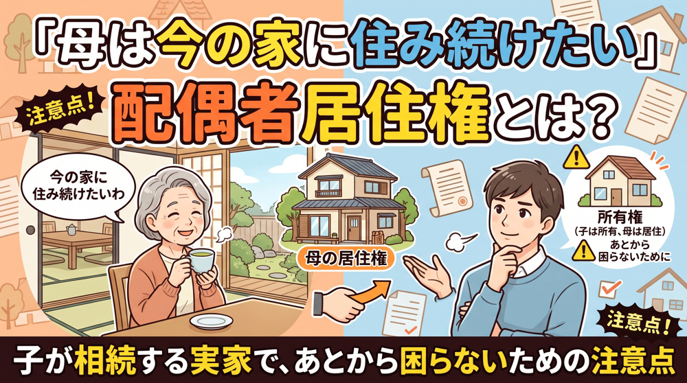 「母が住み続けたい」配偶者居住権とは？相続した実家の注意点の画像
