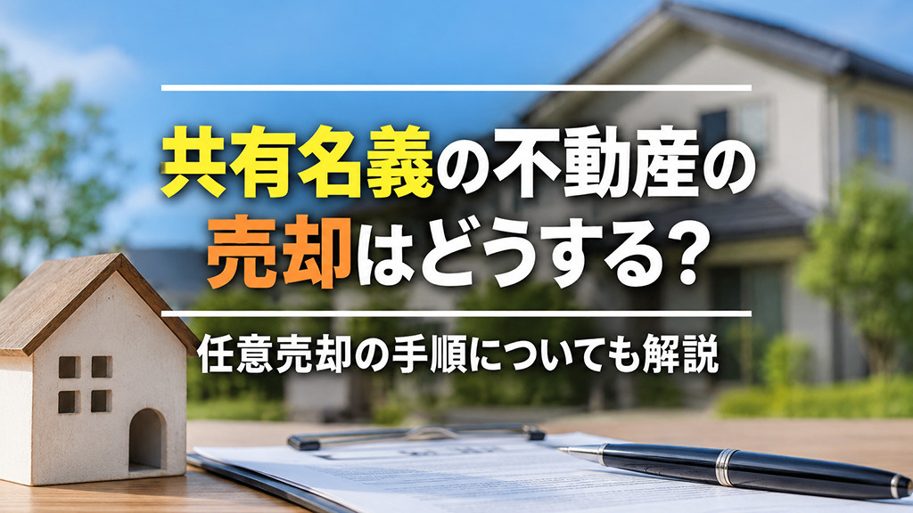 共有名義の不動産の売却はどうする？任意売却の手順についても解説