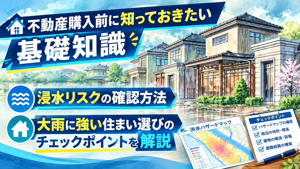 【最新版】大雨に備える名古屋の住まい選び！不動産購入前の安全確認ポイントの画像
