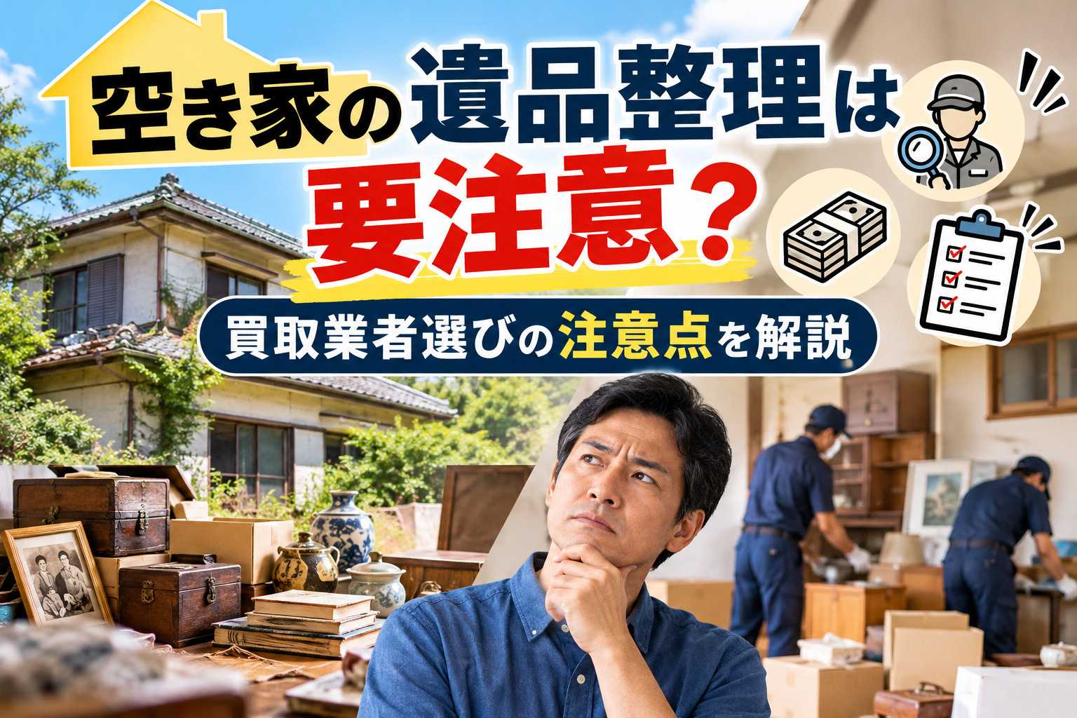 空き家の遺品整理は要注意?買取業者選びの注意点を解説の画像