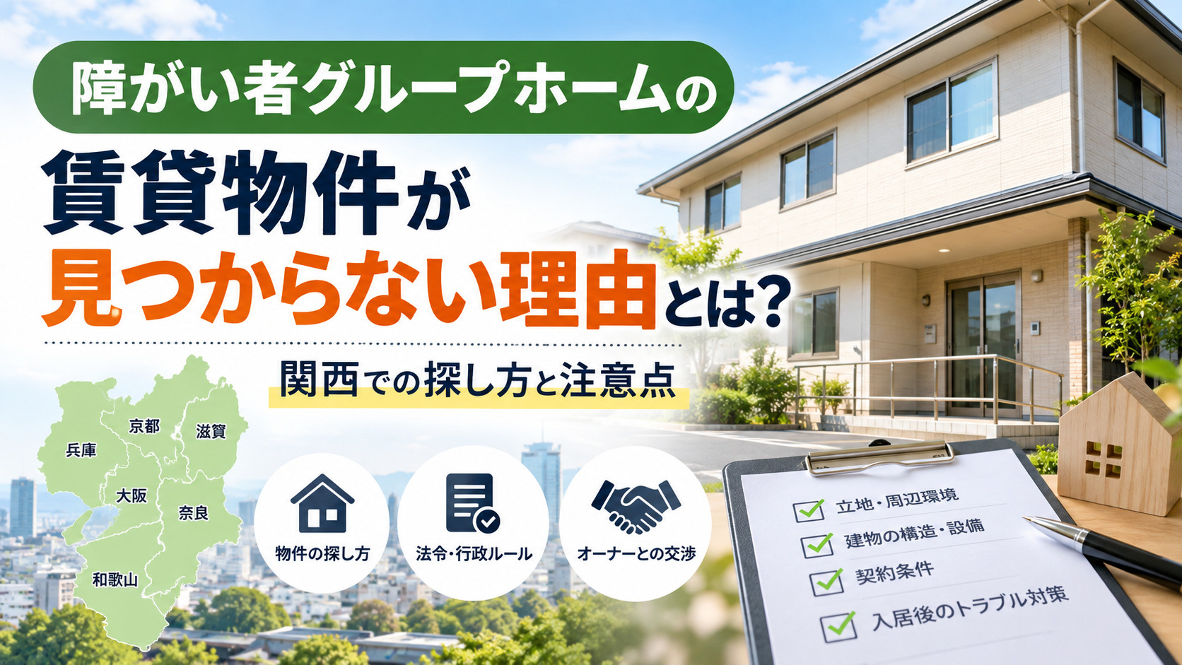 障がい者グループホームの賃貸物件が見つからない理由とは？関西での探し方と注意点の画像