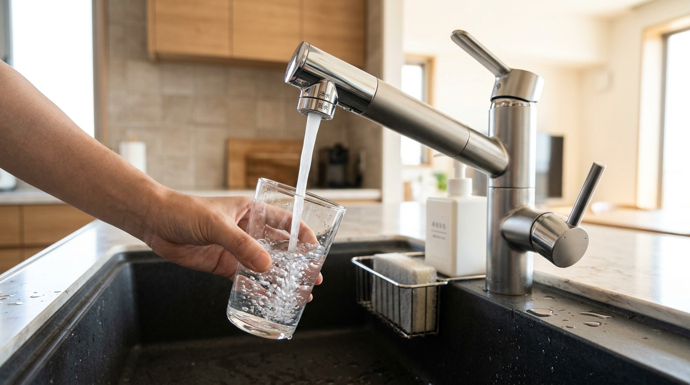 「水は買うもの」と思っていませんか？水をケチらず飲んだ人は老化が遅い！？浄水器つきキッチンで節約も叶う話。の画像