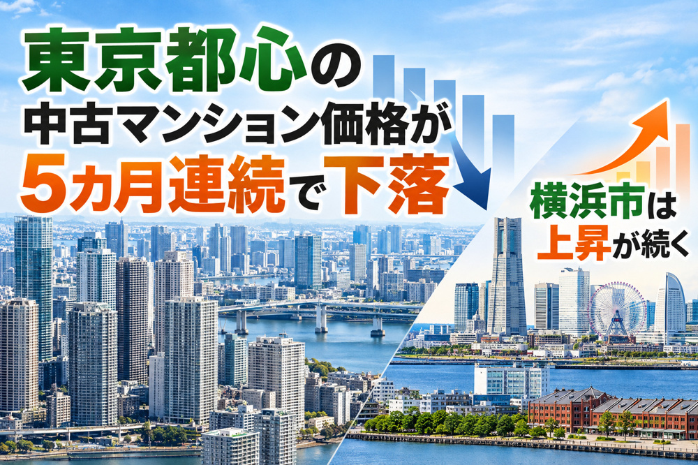 東京都心の中古マンション価格が5カ月連続下落！横浜市は上昇が続く、不動産市場に変化の兆しの画像