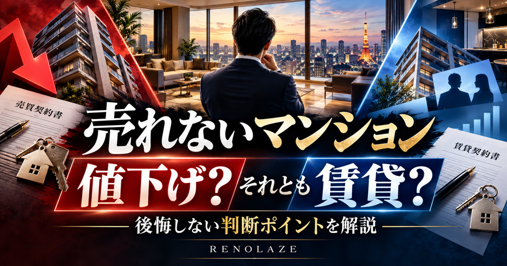 売れないマンションは値下げ？賃貸に切り替える？後悔しない判断方法【2026年版】の画像