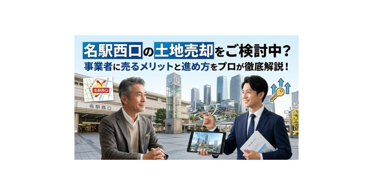 名駅西口の土地売却を検討中？事業者に売るメリットと進め方を解説の画像