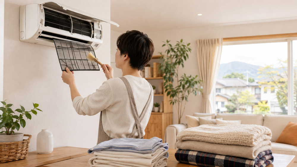 夏の冷房から冬の暖房へ！エアコンのお手入れと暖房を快適に使うためのポイントの画像