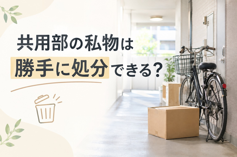 共用部の私物は勝手に処分できる？法的に正しい撤去手順と注意点の画像