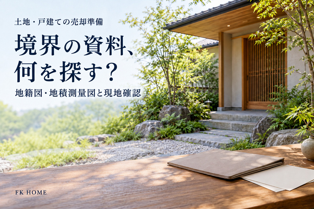 土地・戸建てを売る前に、境界の資料は何を探す？地籍図・地積測量図と現地確認の画像