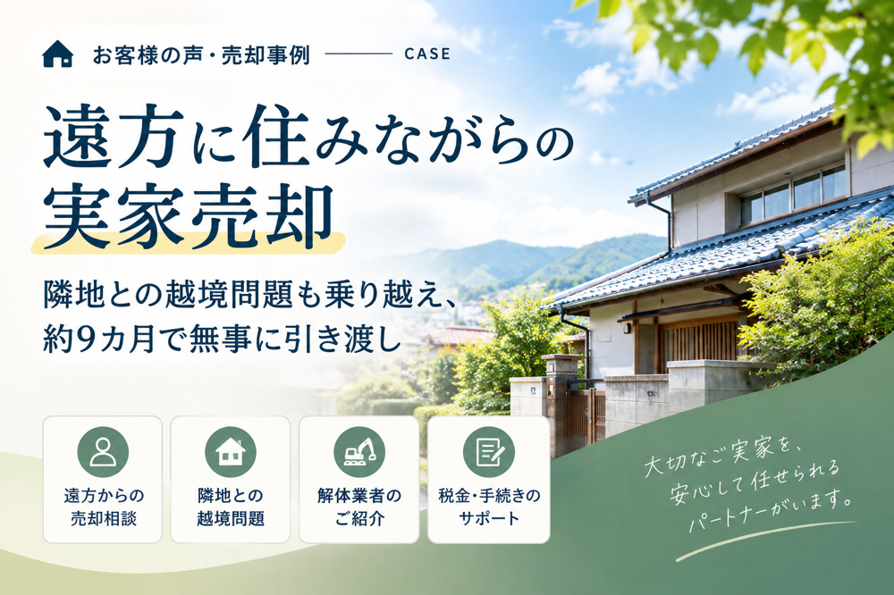 【不動産売却事例】遠方に住みながらの実家売却。の画像