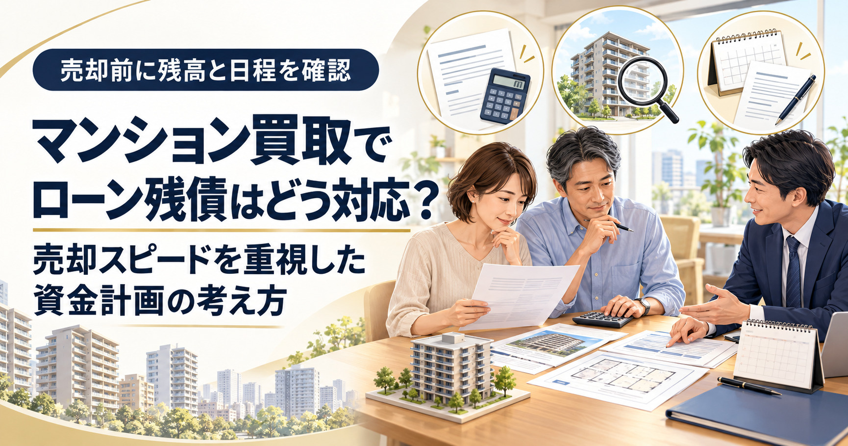 マンション買取でローン残債はどう対応?売却スピード重視の資金計画の考え方の画像
