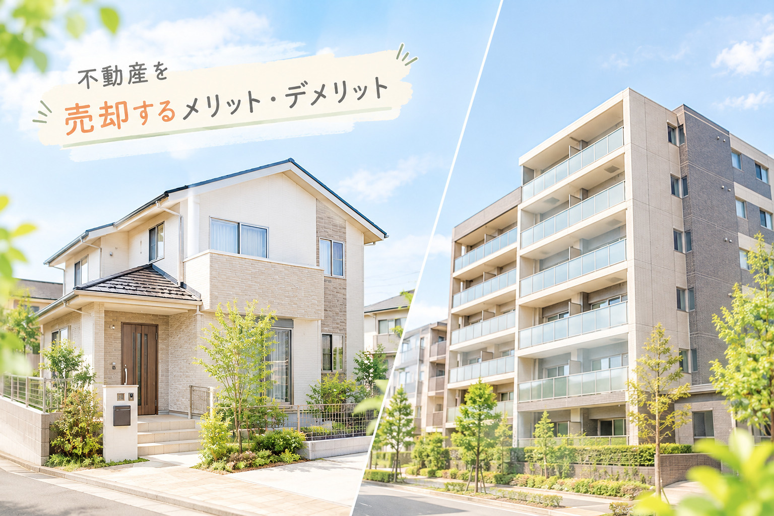 住宅の売却を検討するイメージ