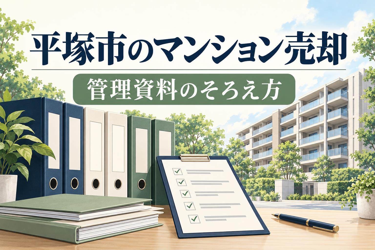 平塚市のマンション売却前に集めたい管理資料｜修繕計画・議事録・使用細則の画像