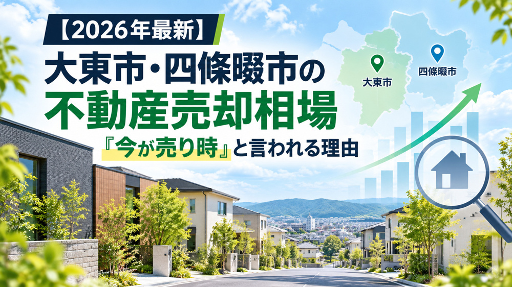【2026年最新】大東市・四條畷市の不動産売却相場と「今が売り時」と言われる理由。の画像