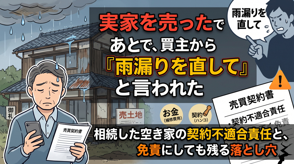 実家を売る前に知る「契約不適合責任」と免責の注意点 の画像