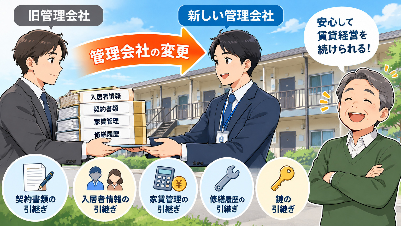 アパートの管理会社を変更するには?手続き・費用・注意点を解説【いわき市】の画像