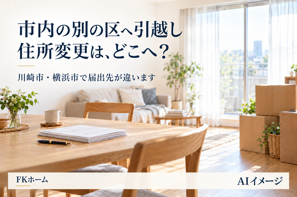 川崎・横浜で市内の別の区へ引越し。住所変更はどこへ届ける？の画像