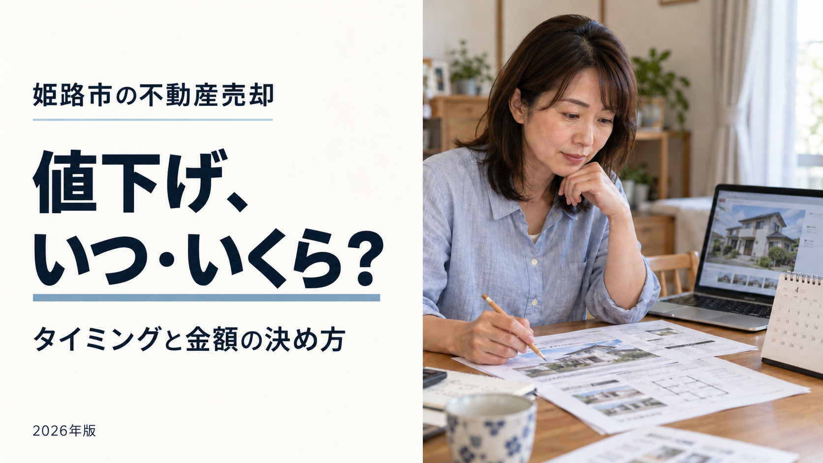 姫路市の不動産売却【2026年最新】|値下げの適切なタイミングと失敗しない金額設定の画像