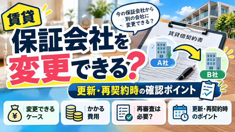  賃貸の保証会社を変更できる？更新・再契約時の確認ポイントの画像