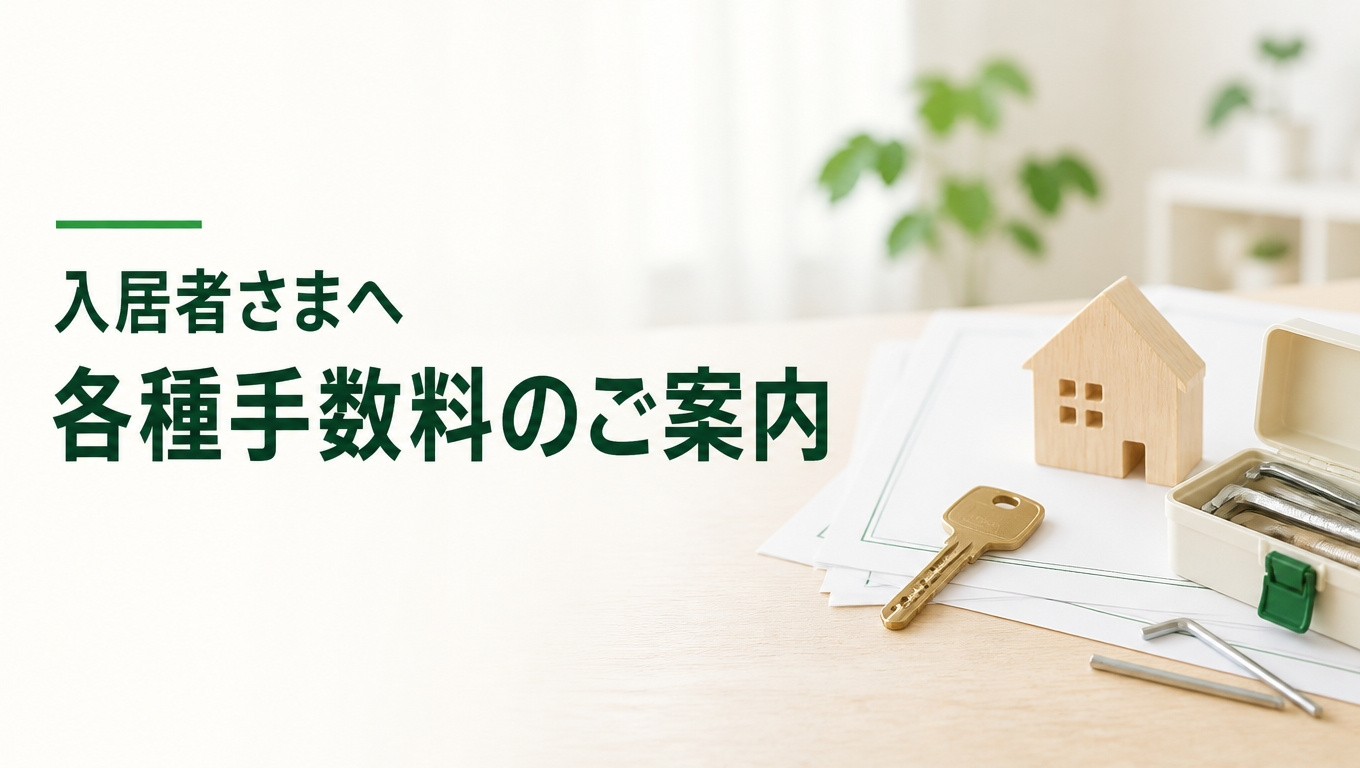 入居者さま向け　各種手数料・工事費用 販売商品のご案内の画像