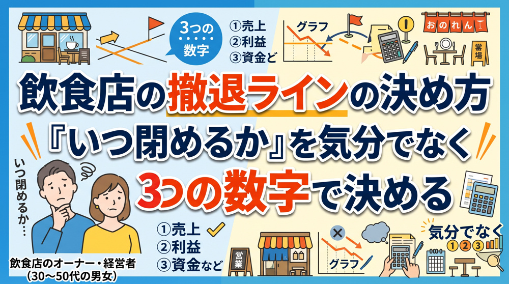 飲食店の「撤退ライン」の決め方！3つの数字で判断の画像