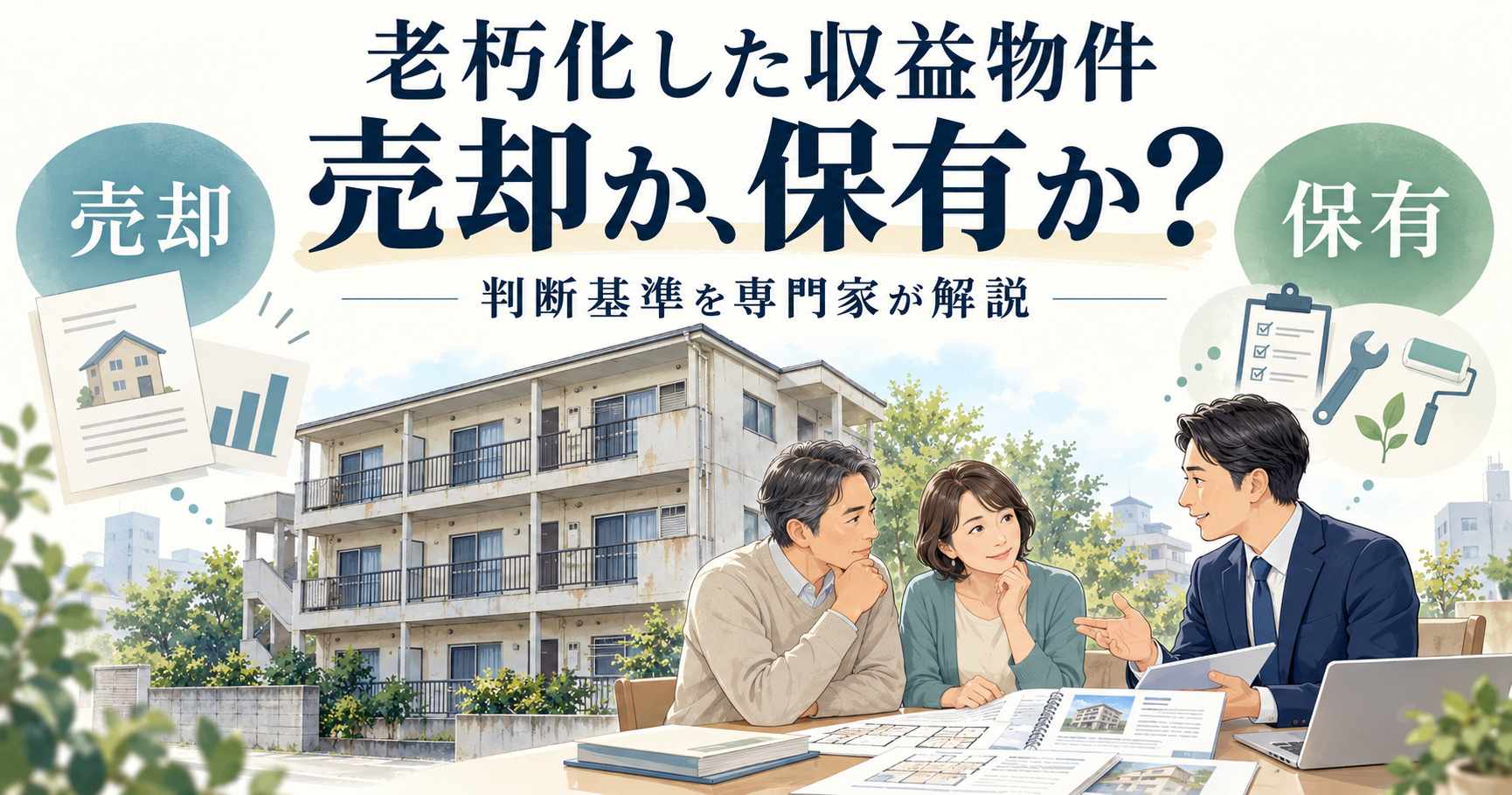 老朽化した収益物件は売却か保有か?判断基準を専門家が解説の画像