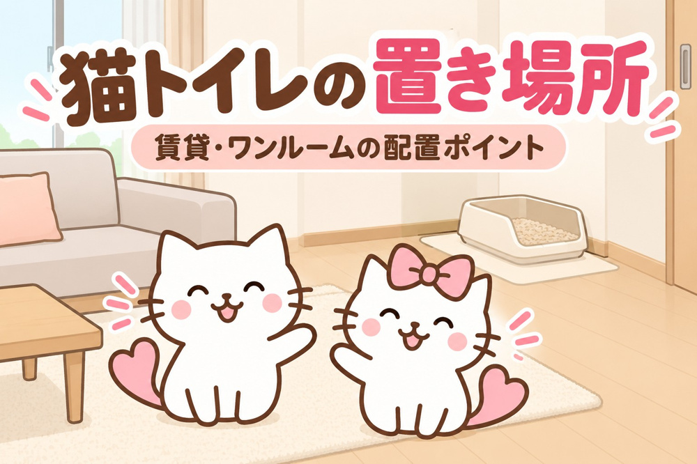 猫トイレの置き場所｜賃貸・ワンルームで確認したい5つのポイントの画像