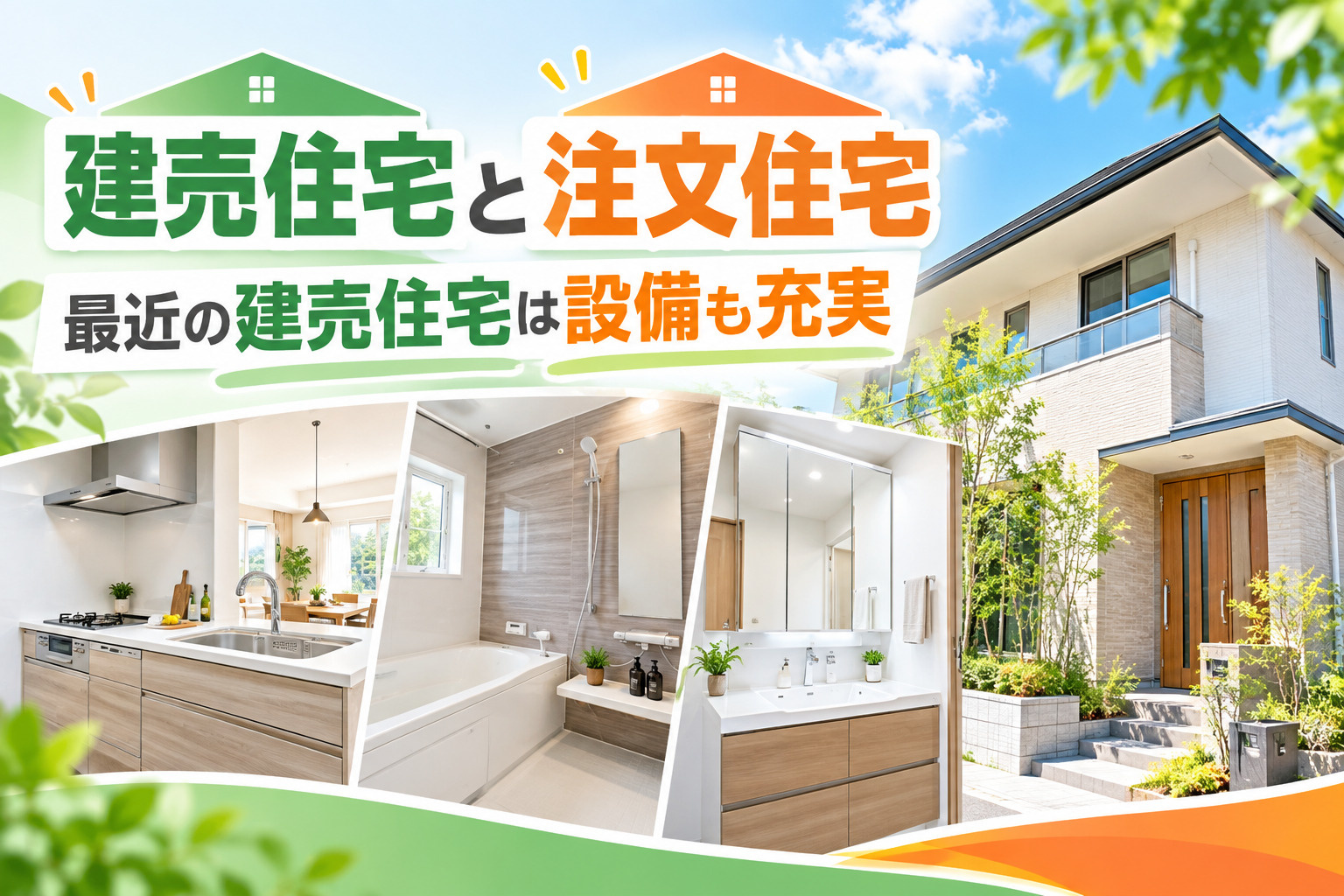 建売住宅と注文住宅を比較!最近の建売住宅は設備も充実!間取りや将来の売却まで考えた住宅選びの画像