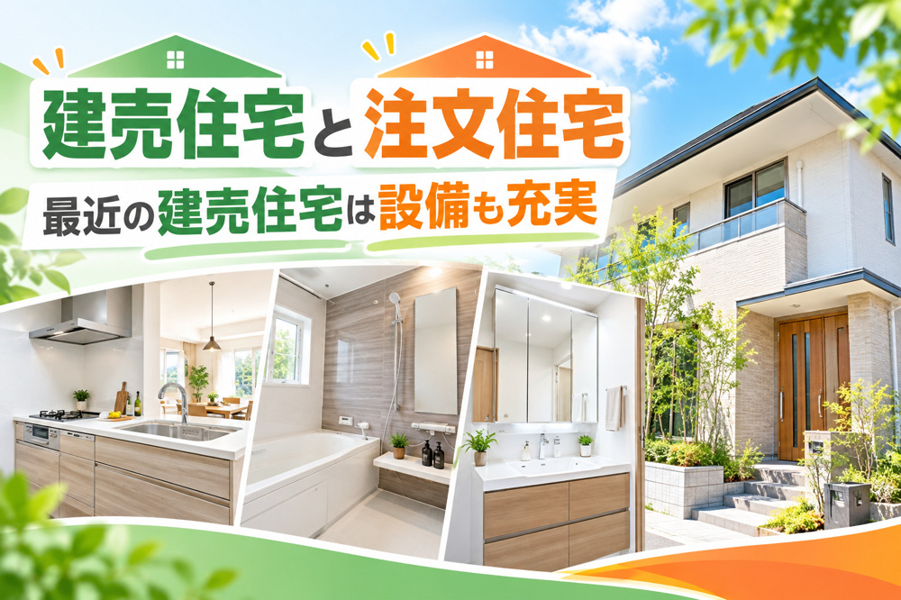 建売住宅と注文住宅を比較！最近の建売住宅は設備も充実！間取りや将来の売却まで考えた住宅選びの画像