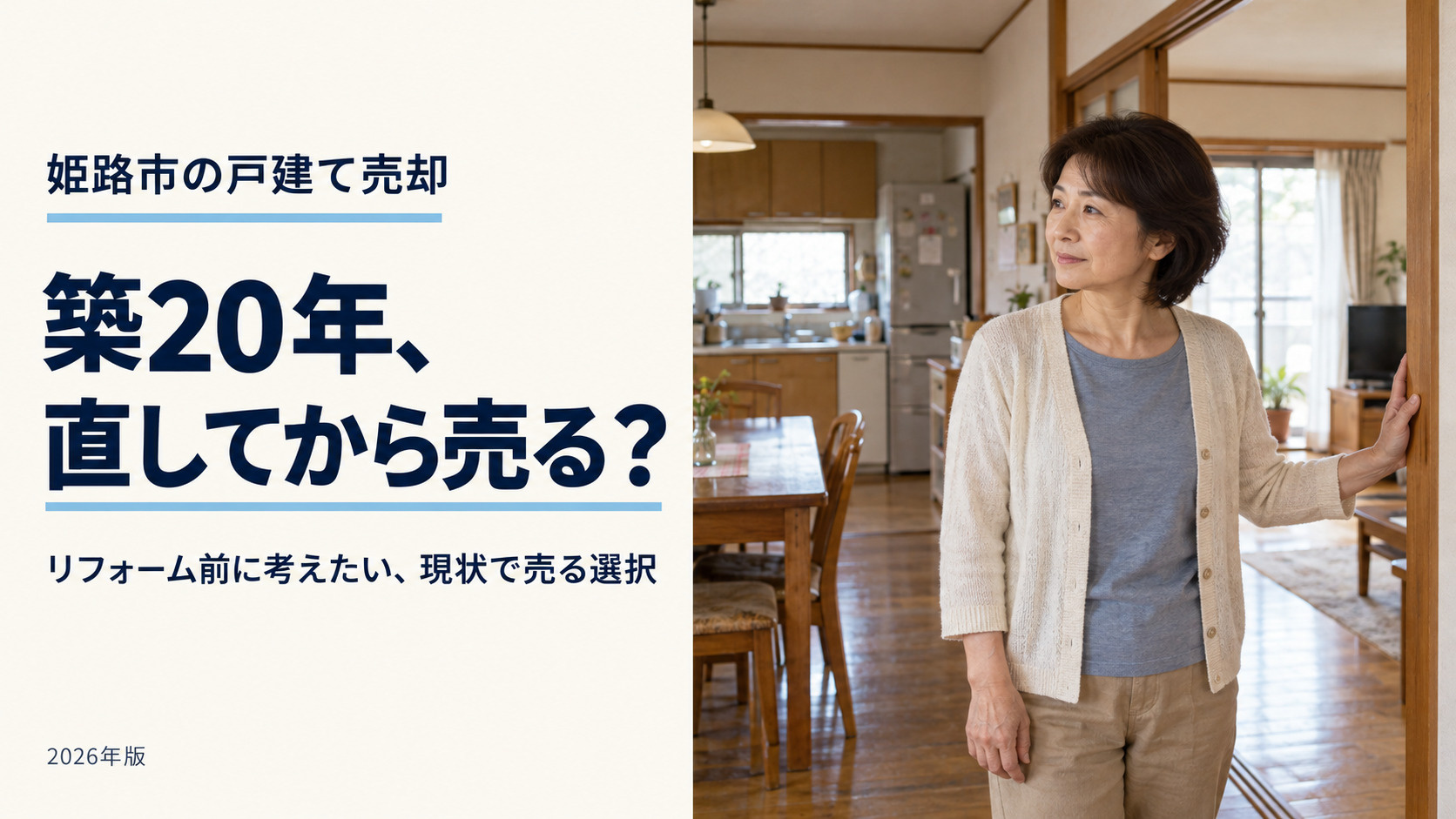 姫路市の築20年一戸建て売却|リフォームは不要?【2026年最新】現状で売る裏ワザの画像