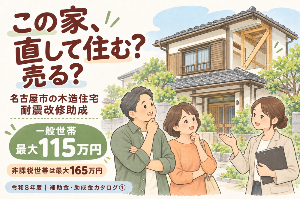 名古屋市の耐震改修補助金はいくら？対象・申請の流れと売却の比較【2026年度】の画像