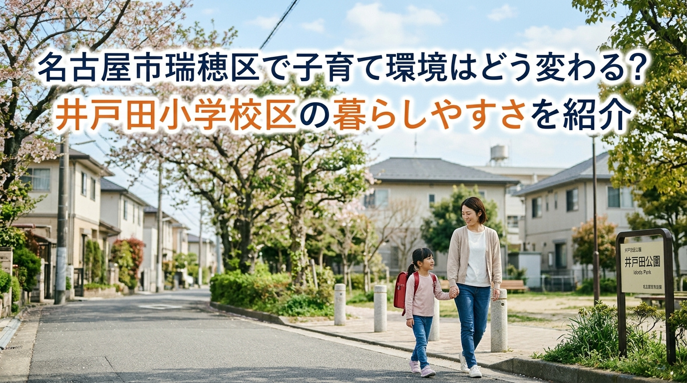 名古屋市瑞穂区で子育て環境はどう変わる？井戸田小学校区の暮らしやすさを紹介の画像
