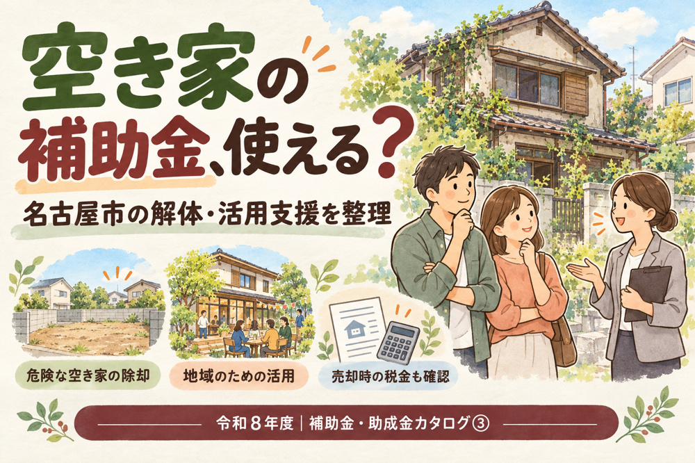 名古屋市の空き家補助金は使える？解体・活用の条件と売却時の税控除【2026年度】の画像