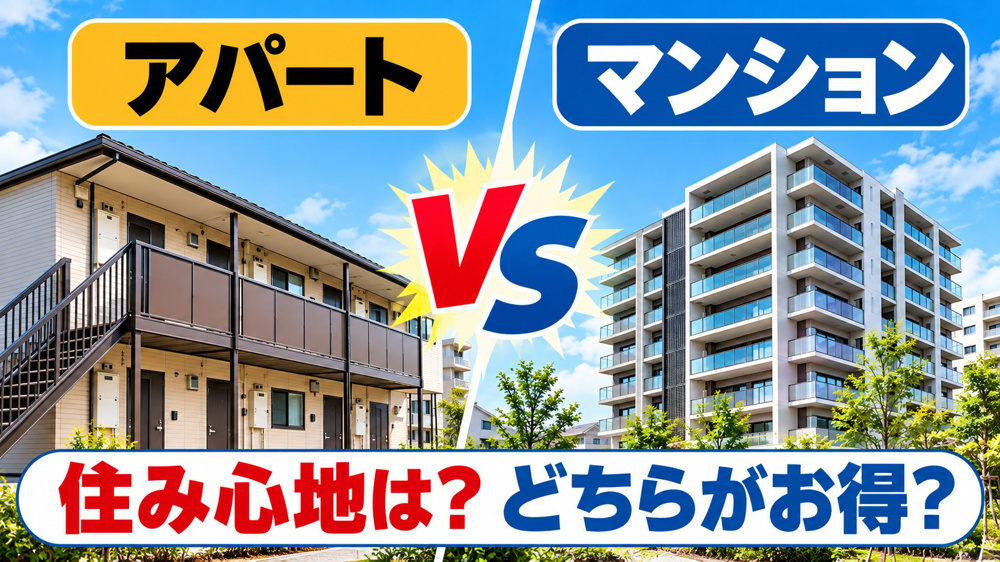 アパートvsマンションはどっちがいい？賃貸vs持ち家とは違う住まい選びを徹底比較の画像