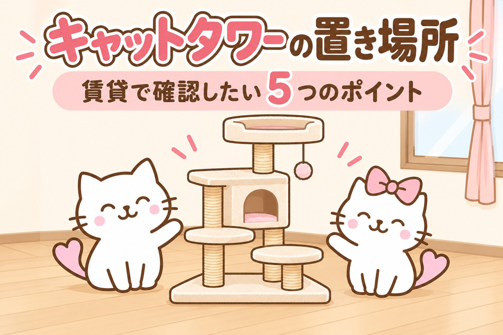 賃貸のキャットタワーの置き場所｜内見で確認したい5つのポイントの画像