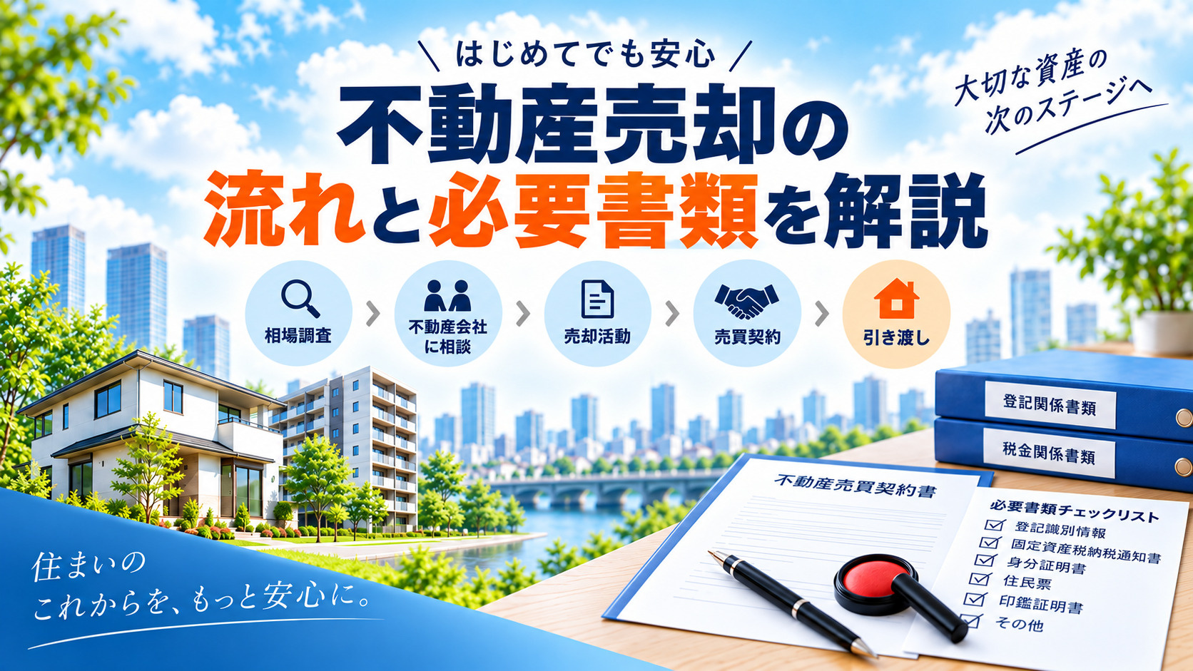はじめて不動産を売却する方へ 売却の流れと必要書類