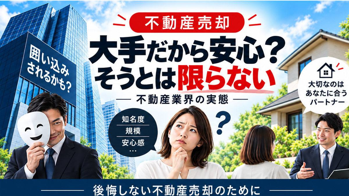 売却は、仲介会社の規模より「どう売るか」が大切