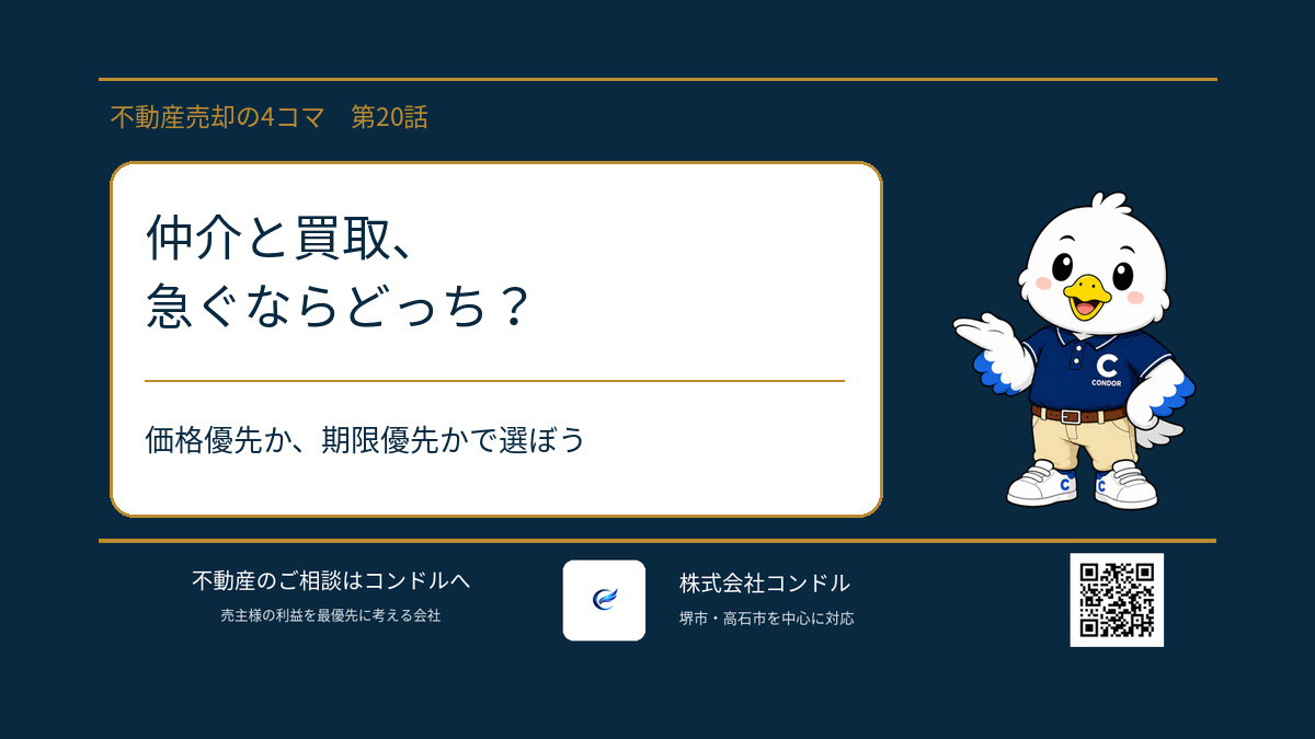 仲介と買取、急ぐならどっち？期限と手取りから自分に合う売り方を選ぶの画像