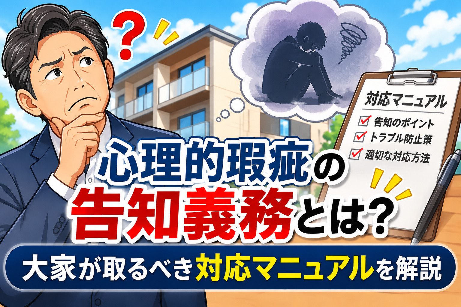 心理的瑕疵の告知義務とは？大家が取るべき対応マニュアルを解説の画像